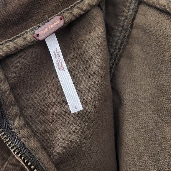 Free People Corduroy Mini Skirt Moss Green Women's Size 8 NWT - Picture 6 of 8